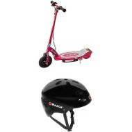 Razor E100 Electric Scooter (Pink) and Razor V-17 Youth Multi-Sport Helmet