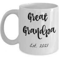 [아마존베스트]Great Grandpa Est 2021 Mug for Baby Reveal - 11oz Coffee Cup - Love This Mug