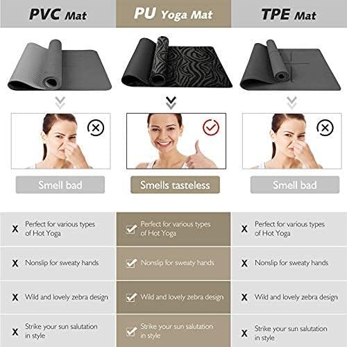  TOPLUS Yoga Mat -1/4 Inch Print Extra Pattern Thick Fitness Exercise Mat Non Slip for All Types of Yoga, Pilates & Floor Workouts