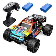 UJIKHSD Remote Control Car RC Truck for Kids 1/18 Scale 4WD High Speed 40 Km/h All Terrains RC Car Off Road RC Monster Truck RC Crawler with 2 Rechargeable Batteries Toy Gift for B