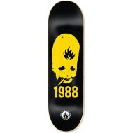 Black Label Skateboards Thumbhead 1988 Black/Yellow Skateboard Deck - 8.5 x 32.38
