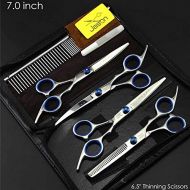 Gutdghyrsk 6/7 Professional Pet Scissors for Dog Grooming Straight Thinning Curved Scissors Cats Dogs Hair Cutting Shears 4Pcs/Set