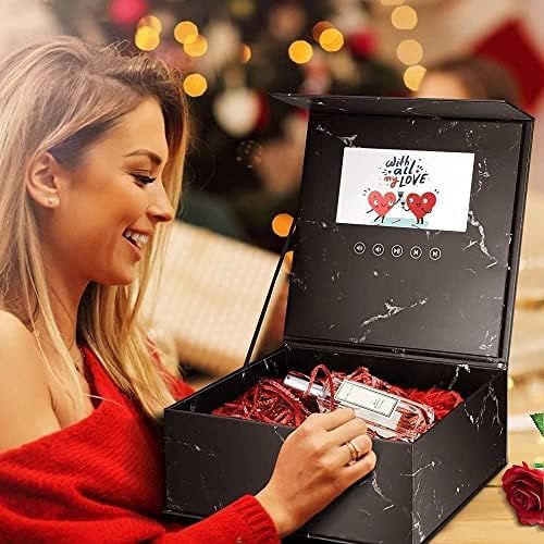  [아마존베스트]TTLIFE Vedio Gift Box 7-Inch LCD Screen Gift Box with Video and Photo Message for Wedding, Engagement, Birthday, Anniversaries