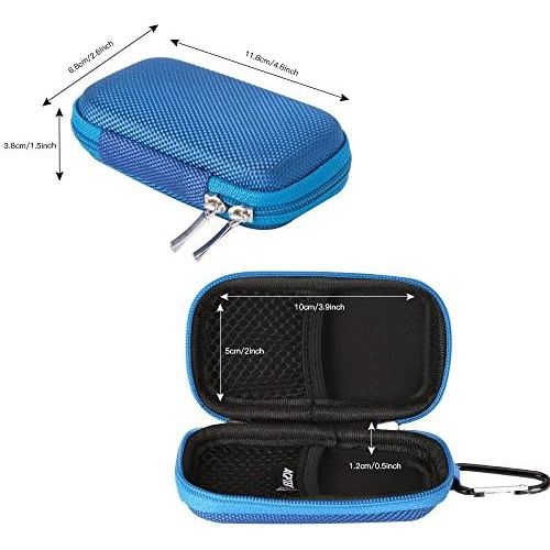  [아마존베스트]AGPTEK Case for 1.8 Inch MP3 Player, Portable Shell Case for iPod Nano, Headphones, Coins, Keys, Card, Blue