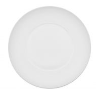 CAC China TST-W6 Transitions 6-1/4-Inch Non-Glare Glaze Super White Porcelain Wide Rim Plate, Box of 36