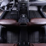 Seven-flower Car Floor Mats Waterproof Front & Rear Liner Mat Carpet for Nissan Rogue(Black,2008-2013)