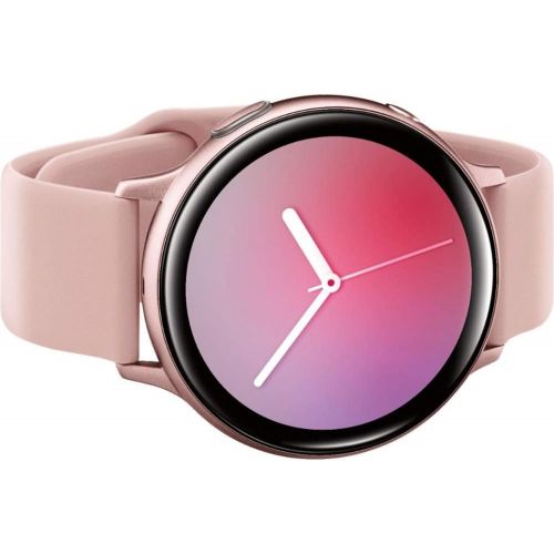 삼성 Samsung Galaxy Watch Active2 (Silicon Strap + Aluminum Bezel) Bluetooth - International (Pink Gold, R820-44mm)
