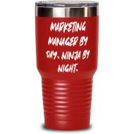 Proud Gifts New Marketing manager 30oz Tumbler, Marketing Manager by Day. Ninja by Night, Unique for Coworkers, Birthday