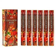 인센스스틱 HEM 6 Pack 20 Stick Cinnamon Rose - Box of Six 20 Stick Tubes, 120 Sticks Total - HEM Incense