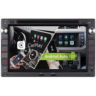 Junhua Android 10.0 Dual FM Tuner Car Radio Built in Android Car + Carplay 2GB + 32GB Rohm DSP Bluetooth 5.0 DVD GPS Navigation for VW Golf 4 Passat B5 Polo Sharan Bora T5 Transporter Lup