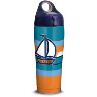 Tervis 1314692 Life is Good - Sailboat Sunset Stainless Steel Insulated Tumbler with Lid, 24 oz Water Bottle, Silver