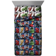 Jay Franco Marvel Avengers Team Twin Comforter - Super Soft Kids Bedding - Fade Resistant Polyester Microfiber Fill (Official Marvel Product)