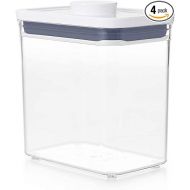 OXO GoodGrips POP Container - Airtight Food Storage - 1.7 Qt Rectangle (Set of 4) for Coffee and More