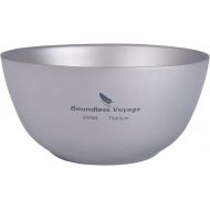 Boundless Voyage Titanium Double-Wall Bowl 250ml/350ml Outdoor Camping Tableware Dishes (350ml (11.8 fl oz))