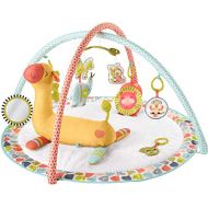 Fisher-Price Go Wild Gym & Giraffe Wedge, Infant Activity Gym with Large Playmat, Musical Toy & Tummy Time Support Wedge for Babies, Multi