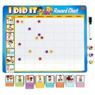 [아마존베스트]Learn & Climb Toddler Chore Chart - 63 Behavioral Chores as Potty Train, Behavior & More. “Thick Magnetic” Reward Chart Board/Tasks-for Multiple Kids