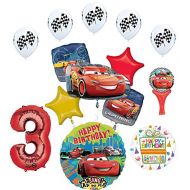 Mayflower Products Cars Lightning McQueen 3rd Birthday Party Supplies Sing A Tune Balloon Bouquet Decorations