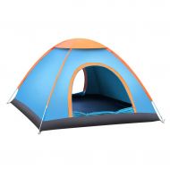 IDWO-Tent IDWO Camping Tent Automatic Pop Up Tent 2-4 Person Lightweight Waterproof Dome Tent for Outdoor Hiking, Blue