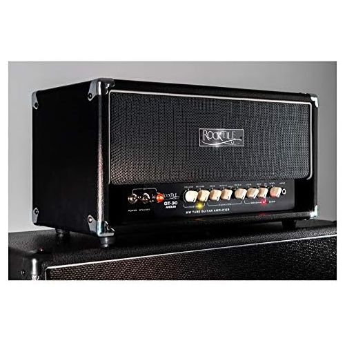  [아마존베스트]Rocktile GT-30 Angus Full Tube Guitar Amplifier Top Part (30 Watt, 2 Channels (Clean/Drive), Effect Loop, 3-Band EQ and Reverb, Outputs for 1 or 2 Boxes)