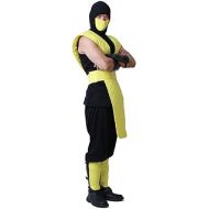 miccostumes Mens Shotokan Ninja Yellow Fighter Halloween Cosplay Costume