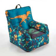 Jurassic World 2 Kids Nylon Bean Bag Chair with Piping & Top Carry Handle, Blue, 18 H x 18 W