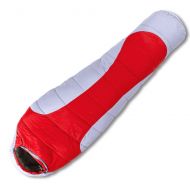 RWHALO Mummy-Style Sleeping Bag Adult Spring and Summer Outdoor Mummy Warm Waterproof Windproof Single Camping Cotton Sleeping Bag (Color : Red)