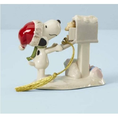 레녹스 Lenox Snoopys Letter to Santa Ornament, 0.50 LB, Multi