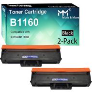 MM MUCH & MORE Compatible Toner Cartridge Replacement for Dell 1160 YK1PM 331 7335 HF44N HF442 Used with B1160 B1160w B1163w B1165nfw Mono Laser Printer (2 Pack, Black)