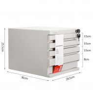 ZCCWJG File Cabinet, Plastic Storage Cabinet, Desk Storage Box, Lockable Data Cabinet, 5 Layers (Color : A, Size : 1)