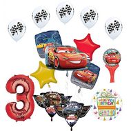 Mayflower Products Cars Lightning McQueen and Friends 3rd Birthday Party Supplies Balloon Bouquet Decorations