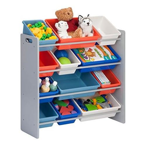  [아마존베스트]Honey-Can-Do SRT-06475 Kids Toy Organizer and Storage Bins, Gray