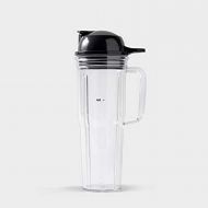 Nutribullet 24 oz Travel Cup with To-Go Lid, Clear/Black,1 Count (Pack of 1)