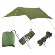 WALNUTA 3Mx3M Waterproof Sun Shelter Tent Tarp Anti Beach Tent Camping Hammock Rain Fly Outdoor Sunshade Canopy Awning Shade (Color : C)