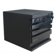 LPYMX Desktop File Cabinet, Storage Cabinet and Drawer Type Plastic Cabinet File Cabinet (Color : Black)