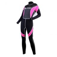 Leader Accessories Womens Wetsuit 2.5mm Black/Pink Fullsuit Jumpsuit Wetsuit