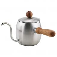 SJQ-coffee pot 304 Stainless Steel Coffee pot Japanese Wooden Heat-Resistant Handle Household Kettle Teapot