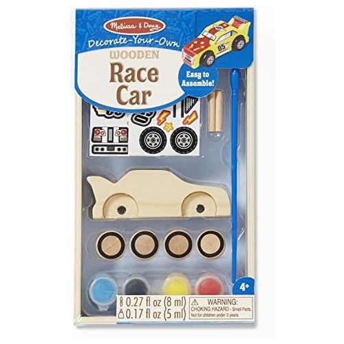  Melissa & Doug Race Car: Decorate-Your-Own Kit & 1 Scratch Art Mini-Pad Bundle (08829)