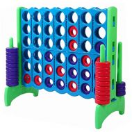 Rally and Roar Giant Plastic 4-in-a-Row - Complete Game Set Includes 44 Chips - Available in Multiple Sizes