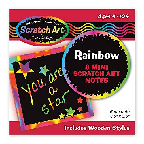  Melissa & Doug Rainbow Mini Scratch Art Notes