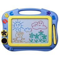 [아마존베스트]ikidsislands IKS85B [Travel Size] Color Magnetic Drawing Board for Kids, Doodle Board for Toddlers, Sketch Pad Toy for Little Boys (Blue)