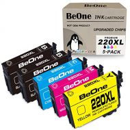 BeOne Remanufactured Ink Cartridge Replacement for Epson 220 XL 220XL T220 T220XL 5-Pack to Use with Workforce WF-2750 WF-2630 WF-2650 WF-2760 WF-2660 Expression XP-420 XP-320 XP-4
