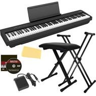 Roland FP-30 Digital Piano - Black Bundle with Roland DP-10 Damper Pedal, Adjustable Stand, Bench, Dust Cover, Austin Bazaar Instructional DVD, and Polishing Cloth