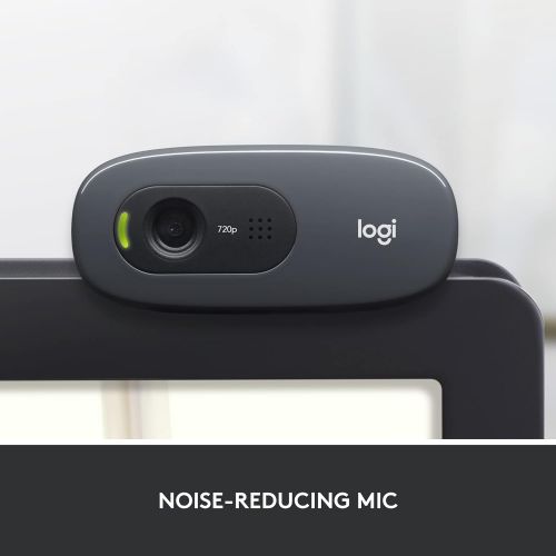 로지텍 Logitech C270 Desktop or Laptop Webcam, HD 720p Widescreen for Video Calling and Recording & MK270 Wireless Keyboard and Mouse Combo - Keyboard and Mouse Included, Long Battery Lif