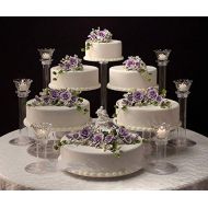 Platinumcakeware 6 Tier Clear Wedding Cascade Cupcake Cake Stand (STYLE R600)