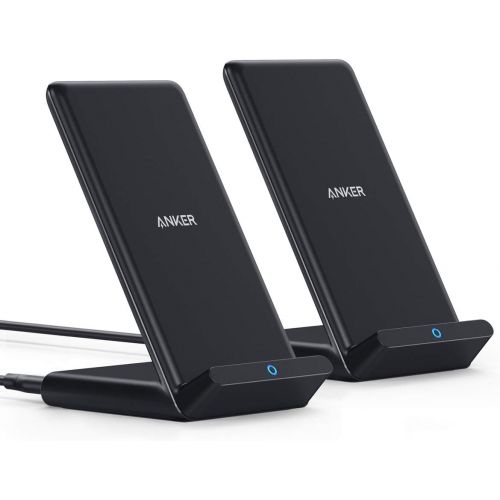 앤커 [아마존베스트]Anker Wireless Charger, 2-Pack PowerWave Stand Upgraded, Qi-Certified, Fast Charging iPhone SE, 11, 11 Pro, 11 Pro Max, Xs Max, XR, XS, X, Galaxy S20 S10 S9 S8, Note 10 Note 9 Note