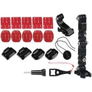 Helmet Side Mount Set + J-hook Quick Release Buckle Clip 3 M Adhesive Pads for GoPro Hero Action Cam X