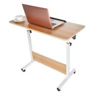 Libison Table Laptop Cart, Portable Household Adjustable Height and Folded Folding Computer Desk with Flat Rolling Wheels for Couch Floor Kids - 31.50inch15.74inch (B)
