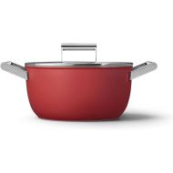 Smeg Red 5-Quart 9.5-Inch Casserole Dish with Lid