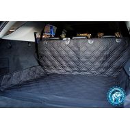 Bulldogology Premium SUV Cargo Liner Seat Cover for Dogs - Heavy Duty Durability, Waterproof, Nonslip Backing, Washable, with Bumper Flap Protection (Universal Fit)