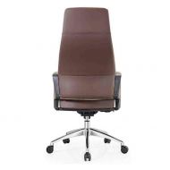 NYW-HY Ergonomic Office Desk Chair Computer Task Chair, Leather Executive Office Chair, High-Back Swivel with Armrest Headrest,Brown